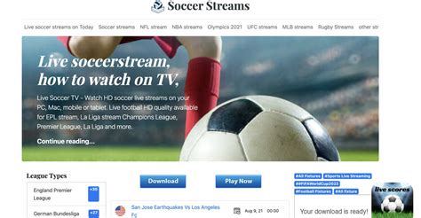 live sport streams football soccer